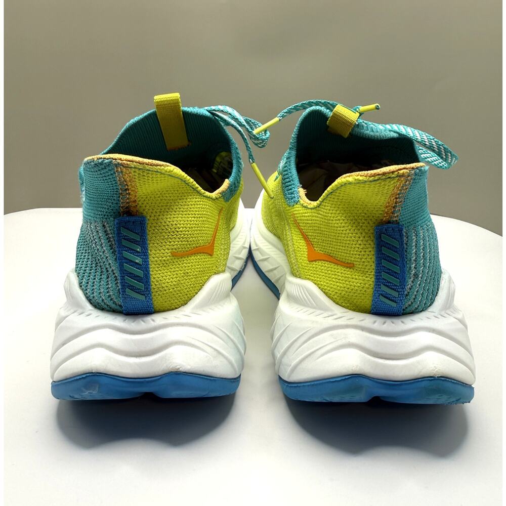 HOKA One One Carbon X 3 Shoes Men’s Sz 9.5B Teal Green Yellow Running Racing - Picture 5 of 10